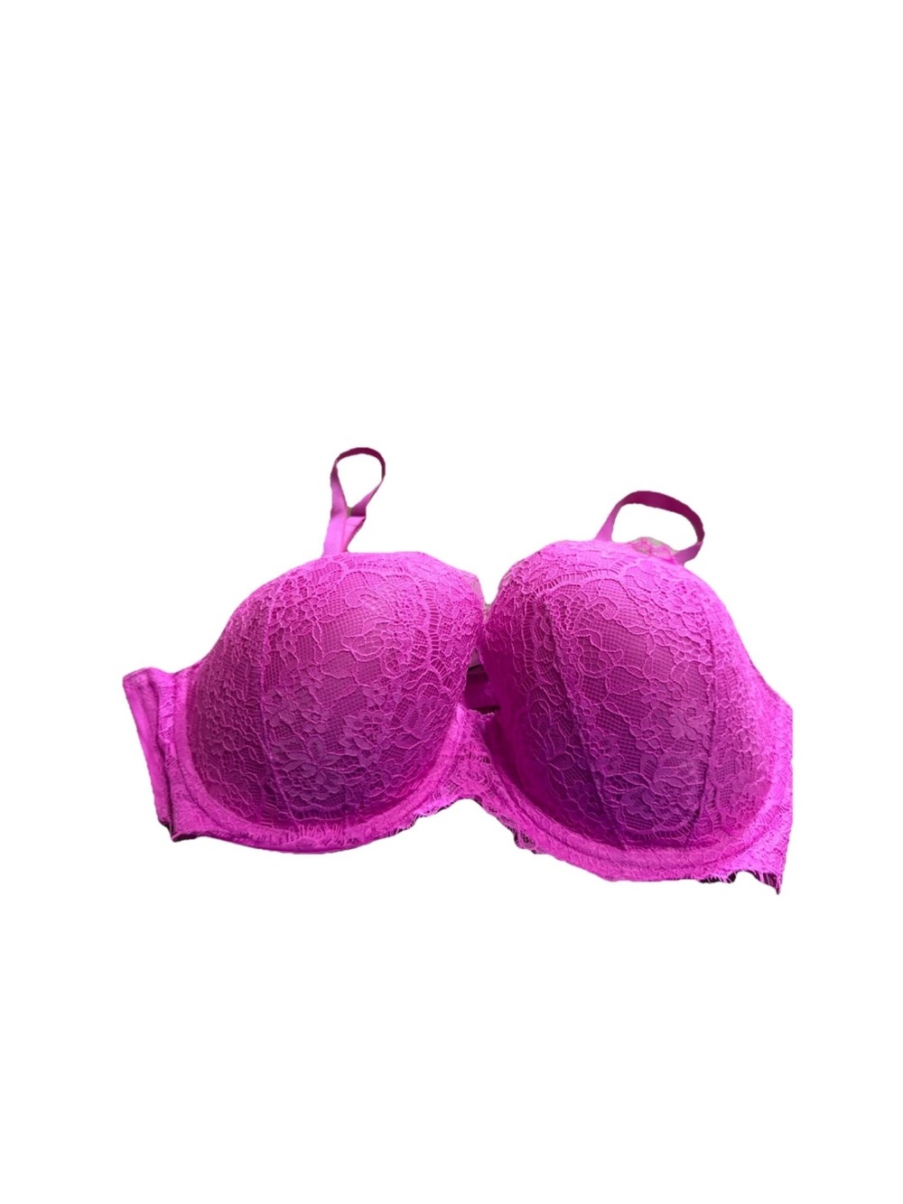 Victoria Secret Women’s Hot Pink Dream Angels Lined Demi Double Bra! 38D